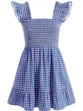 Hill House Home Elizabeth Nap Dress Navy Basketweave